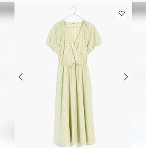 Madewell Plaid Tie-Waist Midi Dress